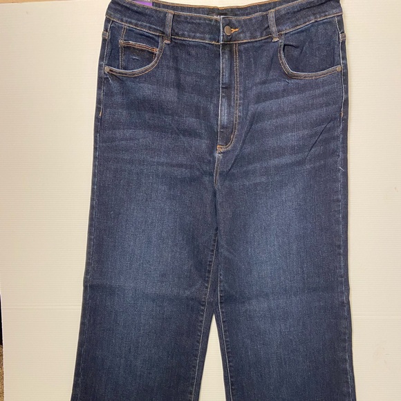 Well Worn Wide Leg Dark Blue Flare Jeans Woman’s size 14/31.5 NWT - Picture 4 of 14